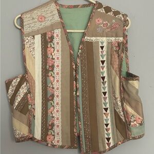 Elegant handmade vest patchwork design